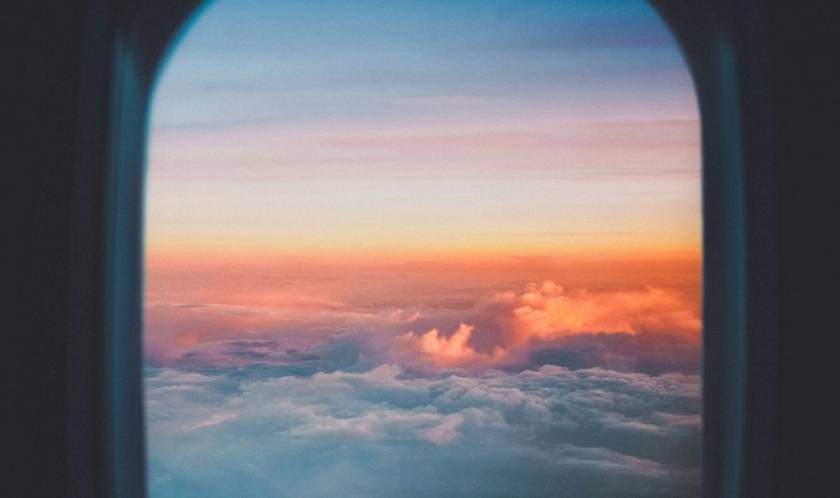 View of sky from a plane